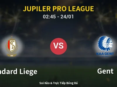 Kết Quả: Standard Liege 0-4 Gent – Highlight & Bàn Thắng | Jupiler Pro League