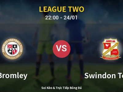 Soi Kèo Bromley vs Swindon Town – 22:00 24/01 | Nhận Định, Dự Đoán Tỷ Số