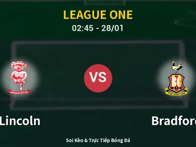 Kết Quả: Lincoln 3-0 Bradford – Highlight & Bàn Thắng | League One