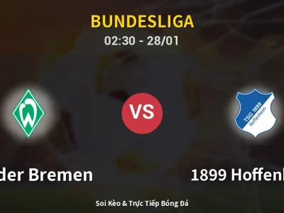 Kết Quả: Werder Bremen 0-2 1899 Hoffenheim – Highlight & Bàn Thắng | Bundesliga