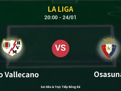 Soi Kèo Rayo Vallecano vs Osasuna – 20:00 24/01 | Nhận Định, Dự Đoán Tỷ Số