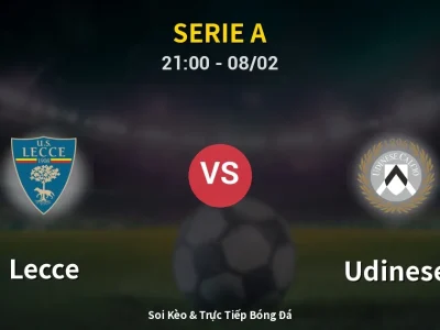 🔴 Trực Tiếp: Lecce 1-1 Udinese – Link Xem Serie A (Full HD)