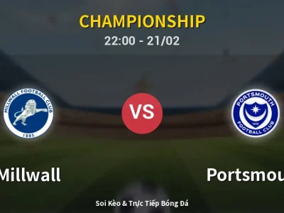 🔴 Trực Tiếp: Millwall 0-0 Portsmouth – Link Xem Championship (Full HD)