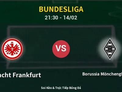 Soi Kèo Eintracht Frankfurt vs Borussia Mönchengladbach – 21:30 14/02 | Nhận Định, Dự Đoán Tỷ Số