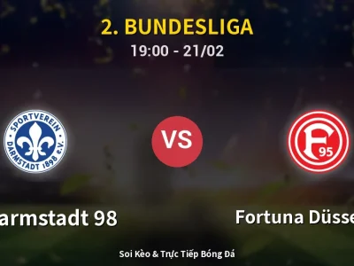 Kết Quả: SV Darmstadt 98 2-1 Fortuna Düsseldorf – Highlight & Bàn Thắng | 2. Bundesliga