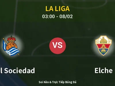 Kết Quả: Real Sociedad 3-1 Elche – Highlight & Bàn Thắng | La Liga