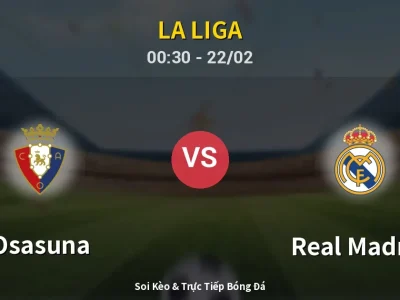 Kết Quả: Osasuna 2-1 Real Madrid – Highlight & Bàn Thắng | La Liga