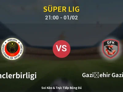 Soi Kèo Genclerbirligi vs Gazişehir Gaziantep – 21:00 01/02 | Nhận Định, Dự Đoán Tỷ Số