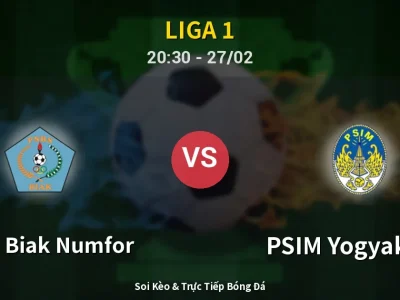 🔴 Trực Tiếp: PSBS Biak Numfor 1-3 PSIM Yogyakarta – Link Xem Liga 1 (Full HD)