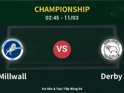 Kết Quả: Millwall 1-0 Derby – Highlight & Bàn Thắng | Championship