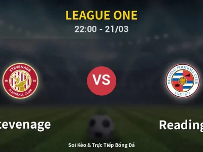 Soi Kèo Stevenage vs Reading – 22:00 21/03 | Nhận Định, Dự Đoán Tỷ Số