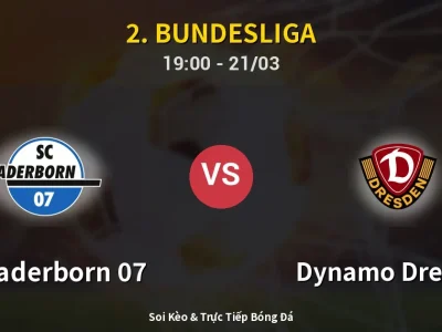Kết Quả: SC Paderborn 07 2-1 Dynamo Dresden – Highlight & Bàn Thắng | 2. Bundesliga