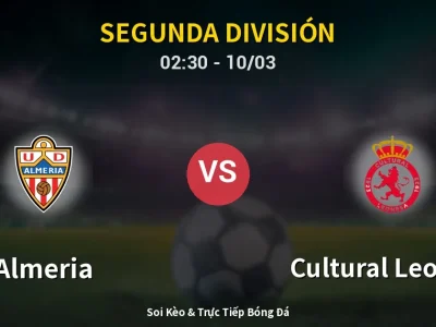 Kết Quả: Almeria 3-0 Cultural Leonesa – Highlight & Bàn Thắng | Segunda División