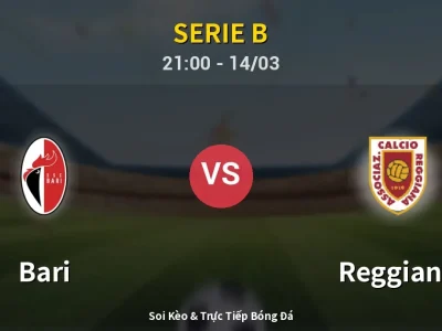 🔴 Trực Tiếp: Bari 4-0 Reggiana – Link Xem Serie B (Full HD)