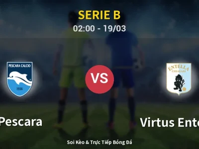 Kết Quả: Pescara 3-0 Virtus Entella – Highlight & Bàn Thắng | Serie B