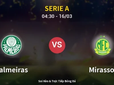 Kết Quả: Palmeiras 1-0 Mirassol – Highlight & Bàn Thắng | Serie A