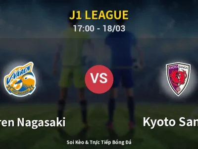 Kết Quả: V-varen Nagasaki 1-2 Kyoto Sanga – Highlight & Bàn Thắng | J1 League