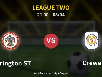 🔴 Trực Tiếp: Accrington ST 2-0 Crewe – Link Xem League Two (Full HD)