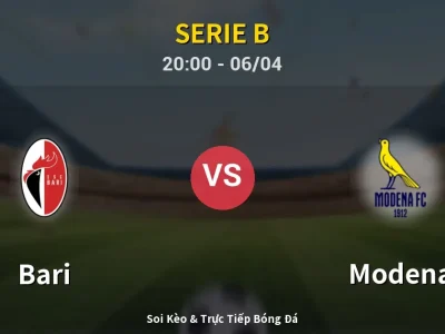 Soi Kèo Bari vs Modena – 20:00 06/04 | Nhận Định, Dự Đoán Tỷ Số