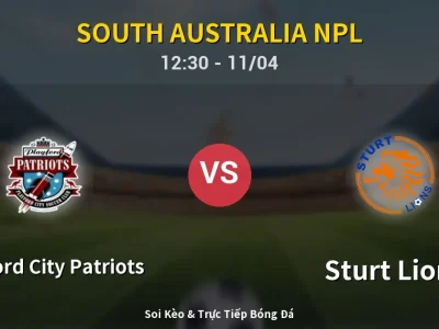 Soi Kèo Playford City Patriots vs Sturt Lions – 12:30 11/04 | Nhận Định, Dự Đoán Tỷ Số
