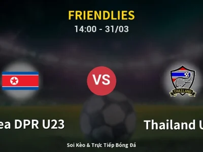 Kết Quả: Korea DPR U23 0-0 Thailand U23 – Highlight & Bàn Thắng | Friendlies